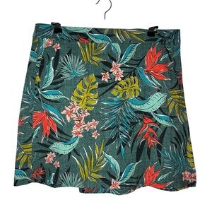 Ripskirt Hawaii Floral Print Wrap Skirt Size Large Bali Jungle Tropical Length 1